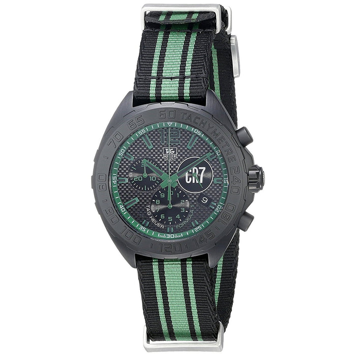 Tag Heuer Formula One Quartz Chronograph Green and Black Canvas Watch CAZ1113.FC8189 