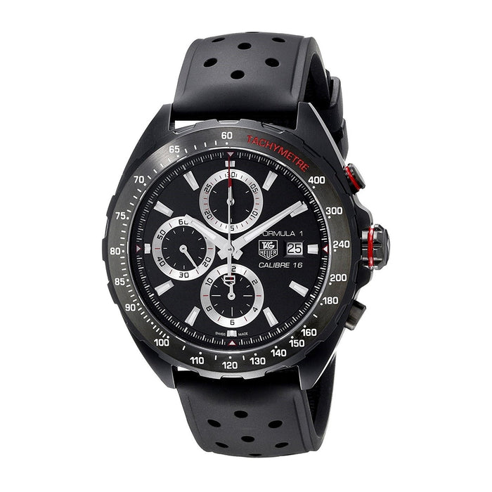 Tag Heuer Formula 1 Quartz Chronograph Automatic Black Rubber Watch CAZ2011.FT8024 