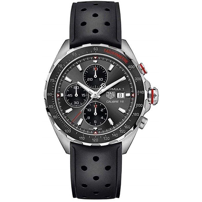 Tag Heuer Formula 1 Quartz Chronograph Black Rubber Watch CAZ2012.FT8024 