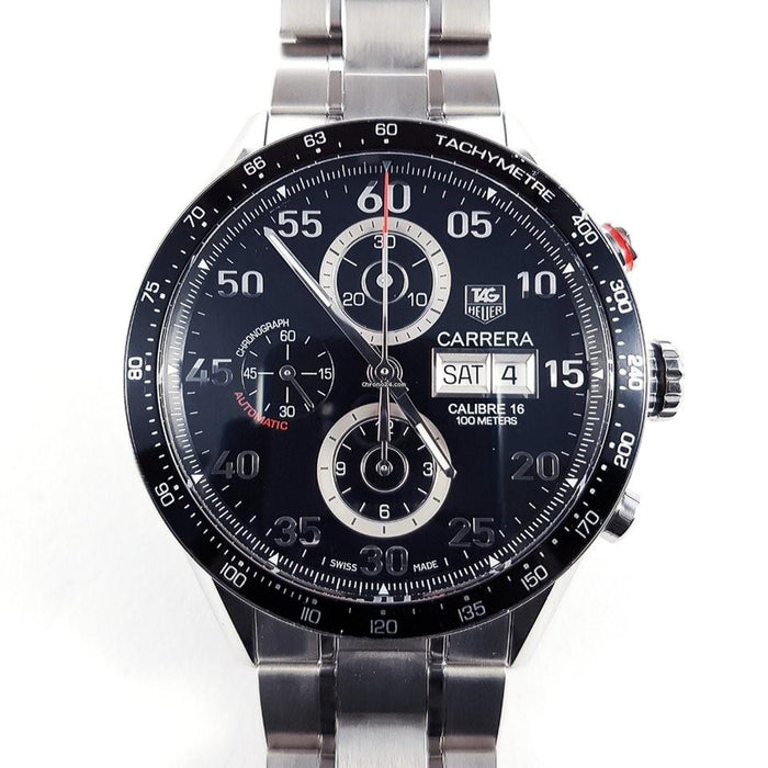 Tag Heuer Carrera Automatic Chronograph Automatic Black Stainless Steel Watch CV2A10.BA0799 