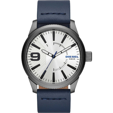 Diesel Rasp NSBB Quartz Blue Leather Watch DZ1859 