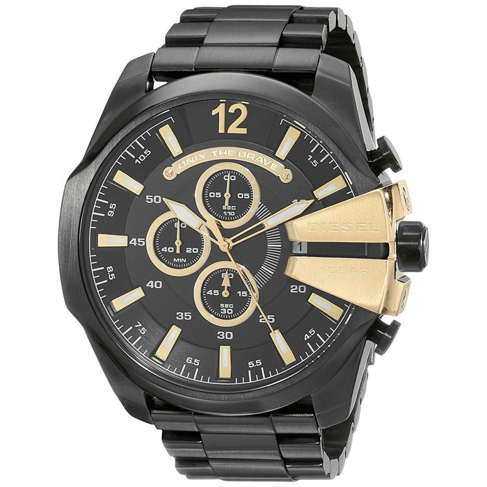 Diesel Mega Chief Stainless Steel Men's Watch with Analog or Digital  Movement