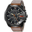 Diesel Mega Chief Quartz Chronograph Brown Leather Watch DZ4343 