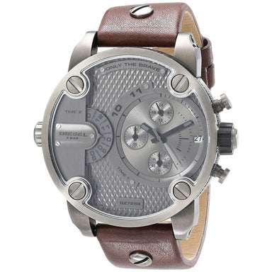 Diesel The Daddies Quartz Chronograph Brown Leather Watch DZ7258 