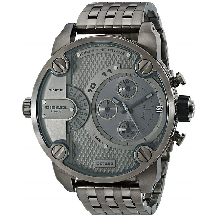 Diesel Only The Brave Quartz Chronograph Grey Stainless Steel Watch DZ7263 