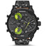 Diesel Mr. Daddy 2.0 Quartz Chronograph 4 Time Zones Black Leather Watch DZ7311 