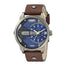 Diesel Mini Daddy Quartz Dual Time Brown Leather Watch DZ7339 