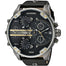Diesel Mr. Daddy 2.0 Quartz Chronograph 4 Time Zones Black Leather Watch DZ7348 