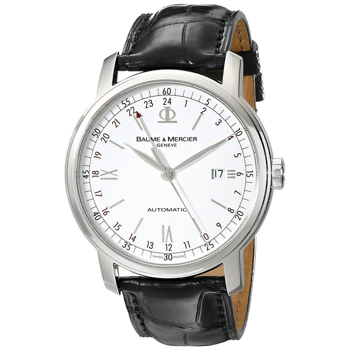 Baume & Mercier Classima Executives Automatic Automatic Black Leather Watch MOA08462 