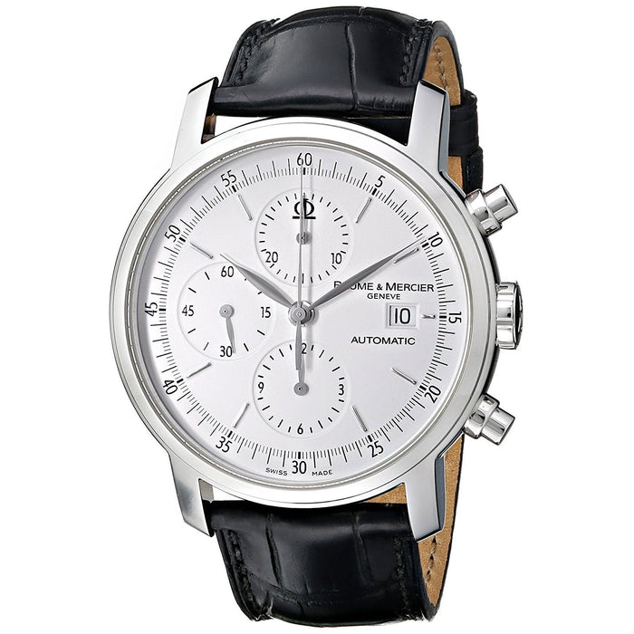Baume & Mercier Classima Executives Automatic Chronograph Automatic Black Leather Watch MOA08591 
