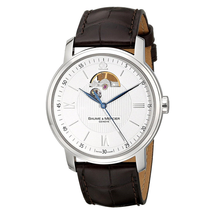 Baume & Mercier Classima Executives Automatic Open Wheel Automatic Brown Leather Watch MOA08688 