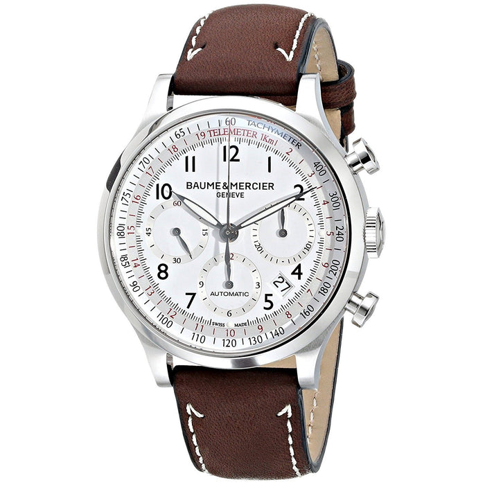 Baume & Mercier Capeland Automatic Chronograph Automatic Brown Leather Watch MOA10000 