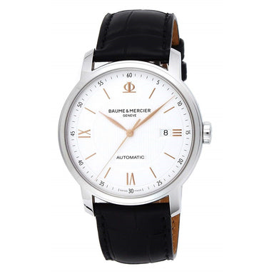 Baume & Mercier Classima Automatic Black Leather Watch MOA10075 
