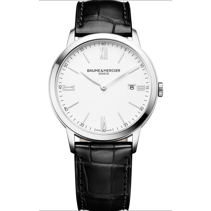 Baume & Mercier Classima Quartz Black Leather Watch MOA10323 