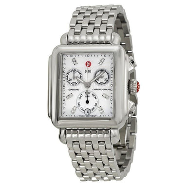 Michele Deco Quartz Chronograph Diamond Stainless Steel Watch MWW06P000014 