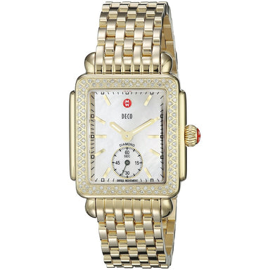 Michele Deco 16 Quartz Diamond Gold-Tone Stainless Steel Watch MWW06V000003 