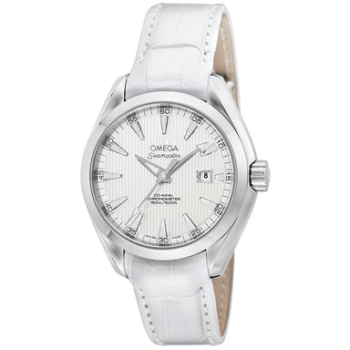 Omega Seamaster Aqua Terra Automatic Automatic White Leather Watch O23113342004001 