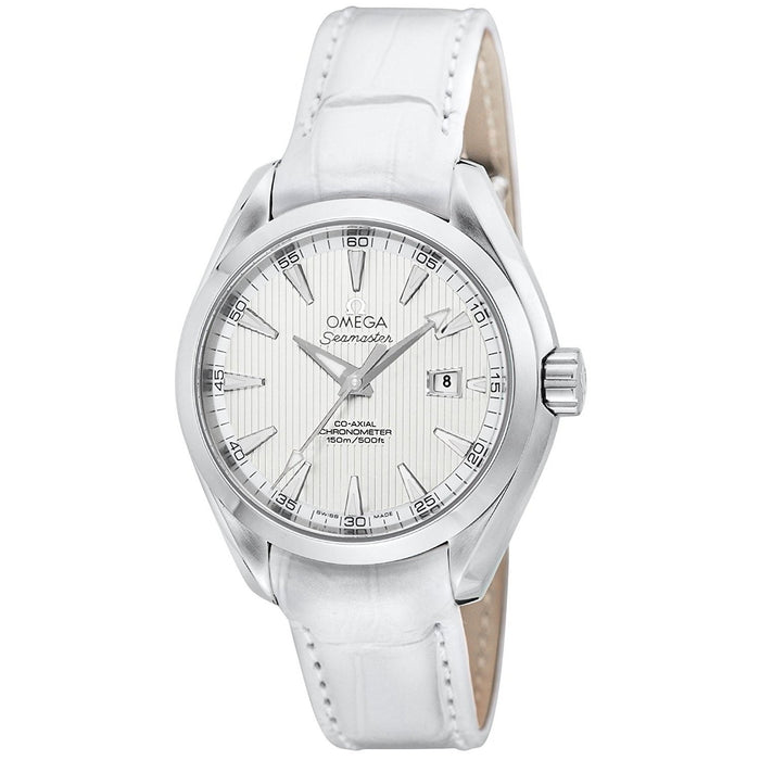 Omega Seamaster Aqua Terra Automatic Automatic White Leather Watch O23113342004001 