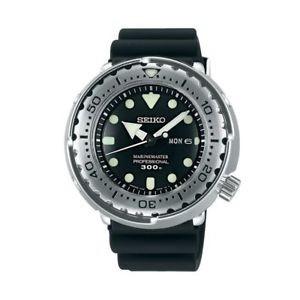Seiko Prospex Quartz Black Rubber Watch SBBN033 