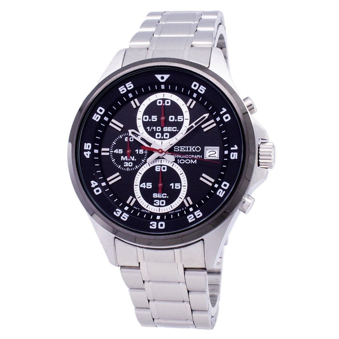 Seiko Classic Quartz Chronograph Stainless Steel Watch SKS633 