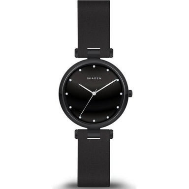 Skagen Tanja Quartz Black Leather Watch SKW2515 