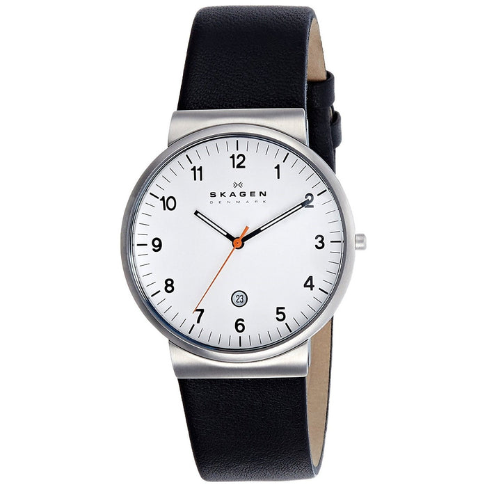 Skagen Ancher Quartz Black Leather Watch SKW6024 