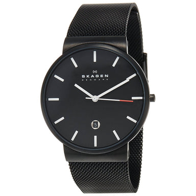 Skagen Ancher Quartz Black Stainless Steel Watch SKW6053 