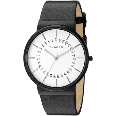 Skagen Ancher Quartz Black Leather Watch SKW6243 