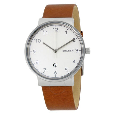 Skagen Ancher Quartz Brown Leather Watch SKW6292 