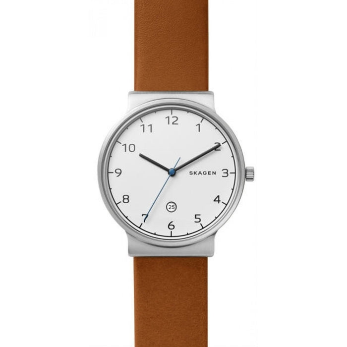 Skagen Ancher Quartz Brown Leather Watch SKW6433 