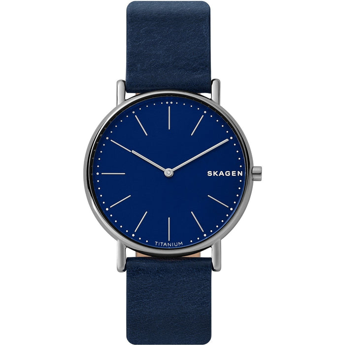 Skagen Signatur Quartz Blue Leather Watch SKW6481 