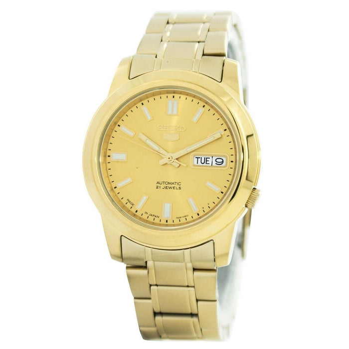 Seiko Seiko 5 Automatic Gold-Tone Stainless Steel Watch SNKK20J1 