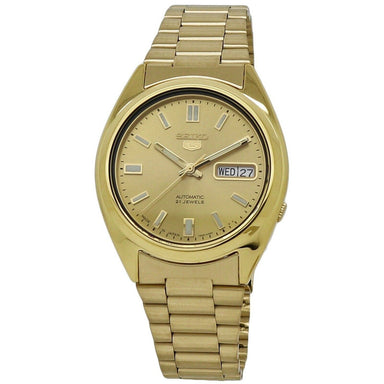 Seiko Seiko 5 Automatic Gold-Tone Stainless Steel Watch SNXS80J1 