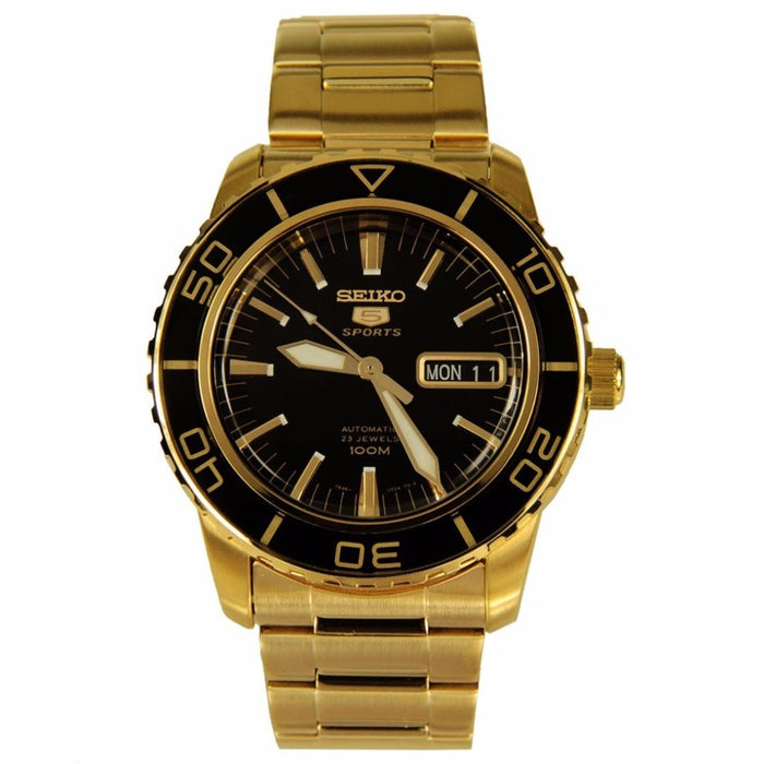 Seiko 5 Automatic Automatic Gold-Tone Stainless Steel Watch SNZH60 