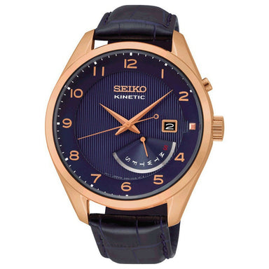 Seiko Kinetic Kinetic Blue Leather Watch SRN062 