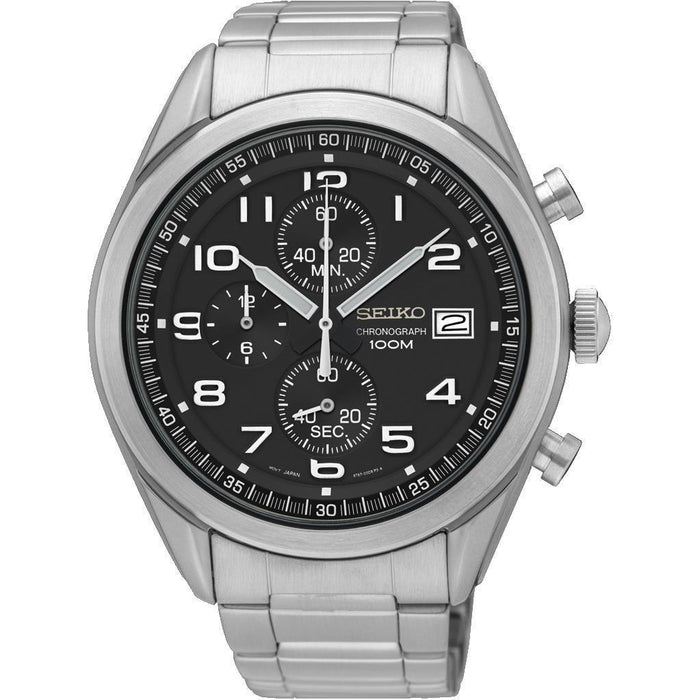 Seiko  Quartz Chronograph Stainless Steel Watch SSB269 