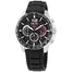 Seiko Sports Quartz Chronograph Black Silicone Watch SSB347 