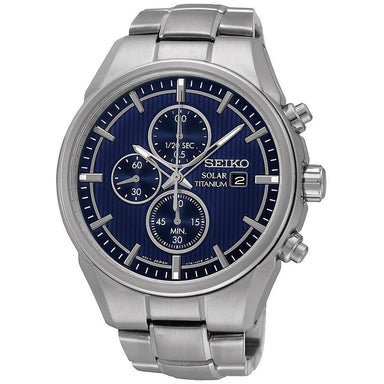 Seiko Solar   Quartz Chronograph Grey Titanium Watch SSC365 