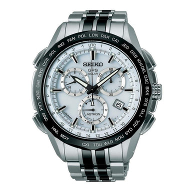 Seiko Astron GPS Solar Limited Edition Solar Chronograph World Time Stainless steel and Ceramic Watch SSE001 