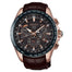 Seiko Astron GPS Solar Novak Djokovic Limited Edition Quartz Chronograph World Time Brown Leather Watch SSE060 