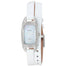 Seiko Solar Quartz White Leather Watch SUP391 