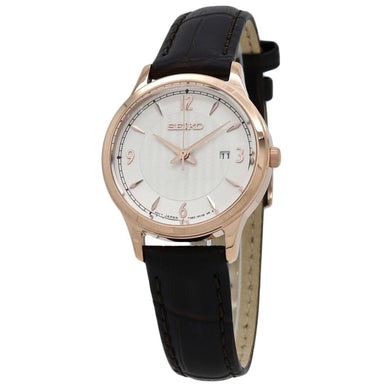 Seiko Classic Quartz Brown Leather Watch SXDG98 