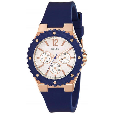 Guess  Quartz Chronograph Blue Silicone Watch U0149L5 