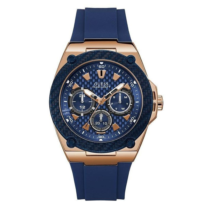 Guess Casual Quartz Chronograph Blue Silicone Watch U1049G2 