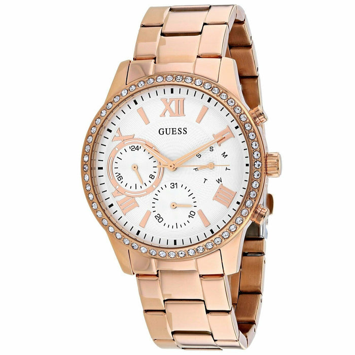 Guess Solar Quartz Rose Gold-Tone Stainless Steel Watch W1069L3 