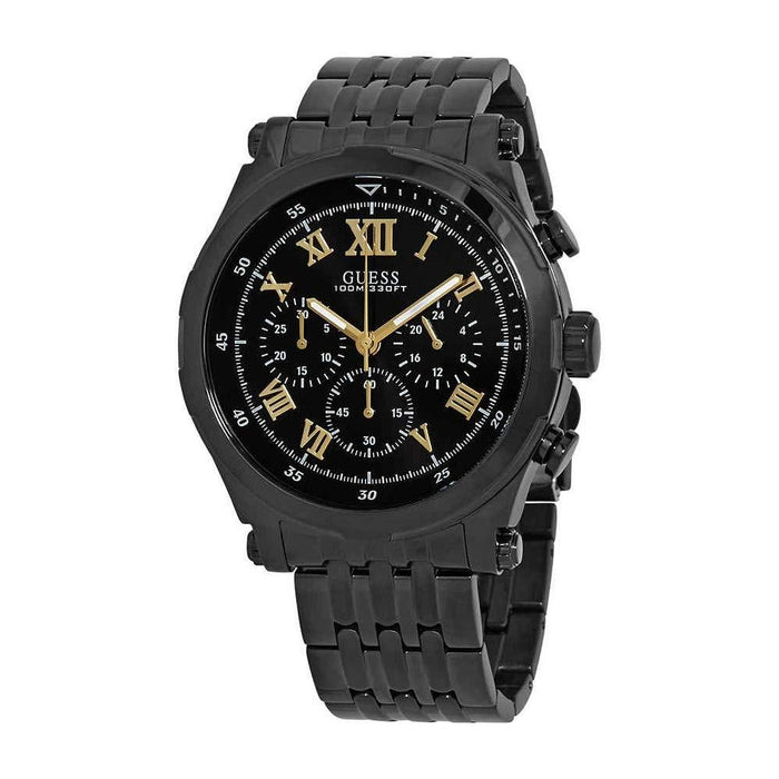 Guess Classic Quartz Chronograph Black Stainless Steel Watch W1104G2 