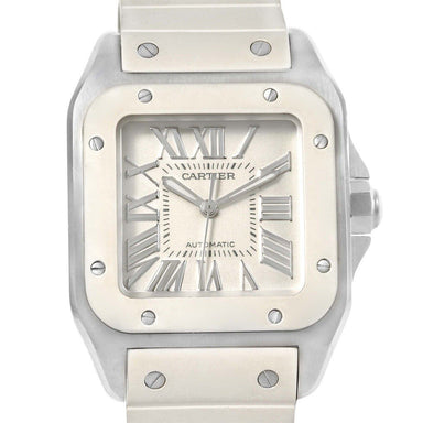 Cartier Santos Automatic White Rubber Watch W20129U2 