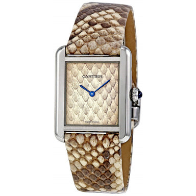 Cartier Tank Solo Quartz Beige Leather Watch W5200020 