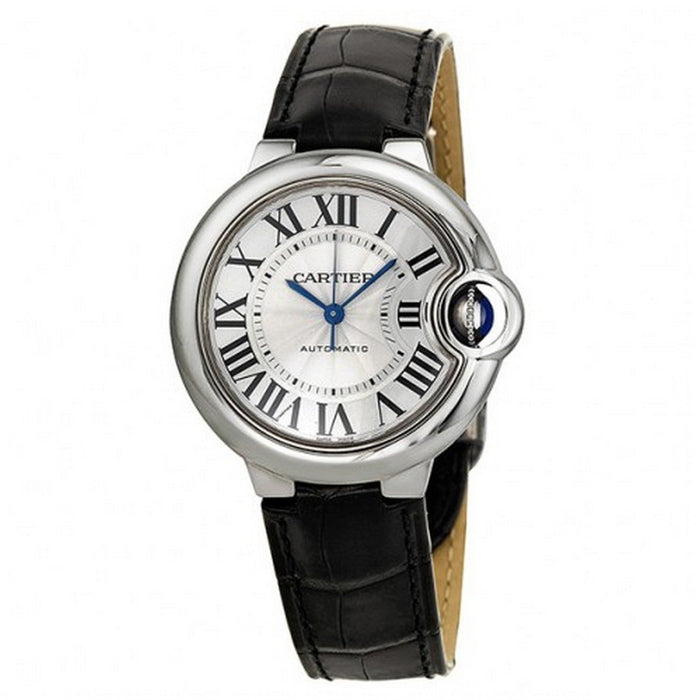 Cartier Ballon Bleu Automatic Automatic Black Leather Watch W6920085 