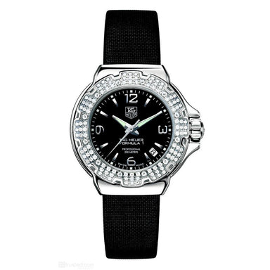 Tag Heuer Formula 1 Quartz Chronograph Diamond Black Satin Watch WAC1214.FC6218 